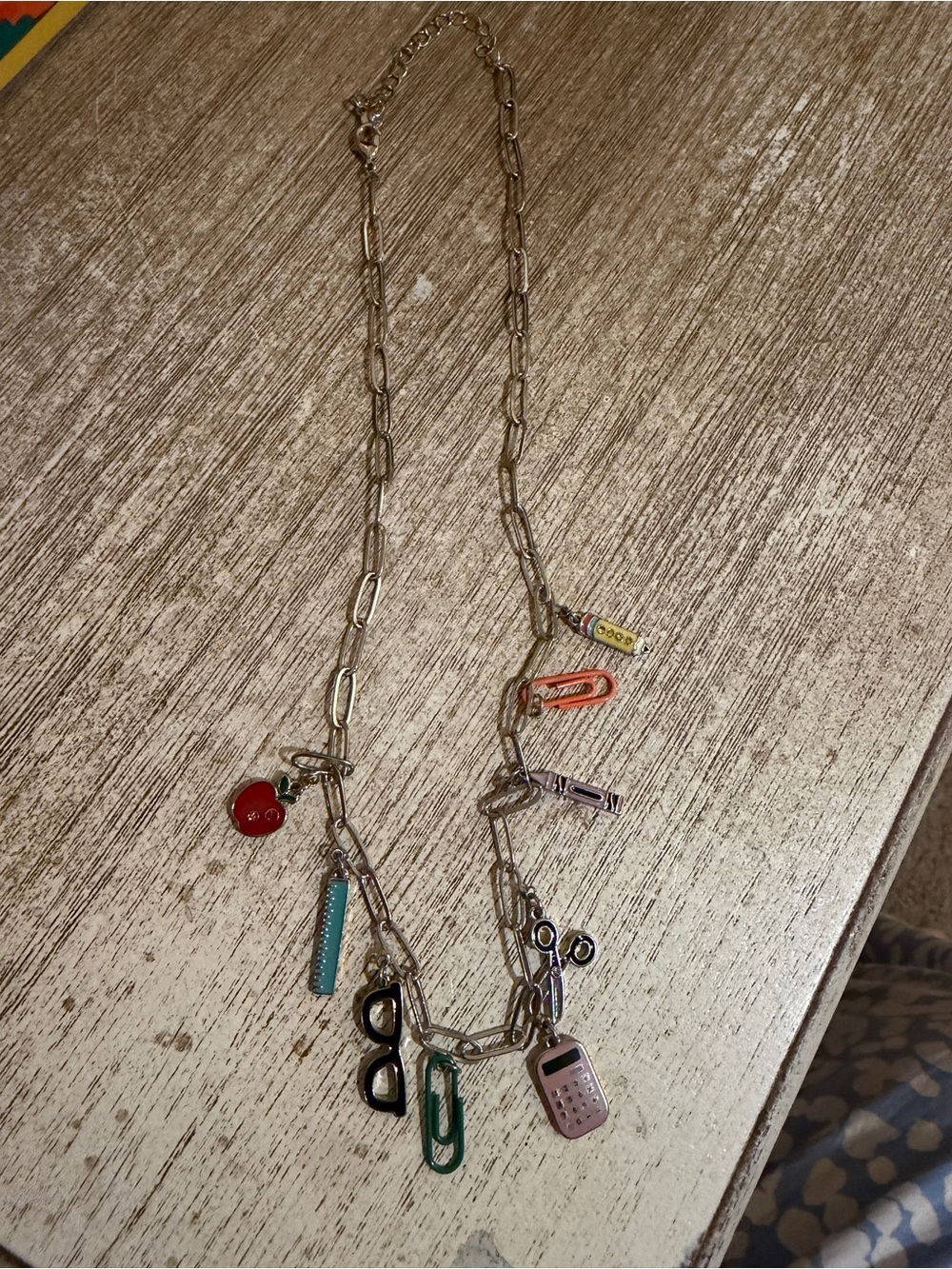 Maurices Teacher Charm Necklace